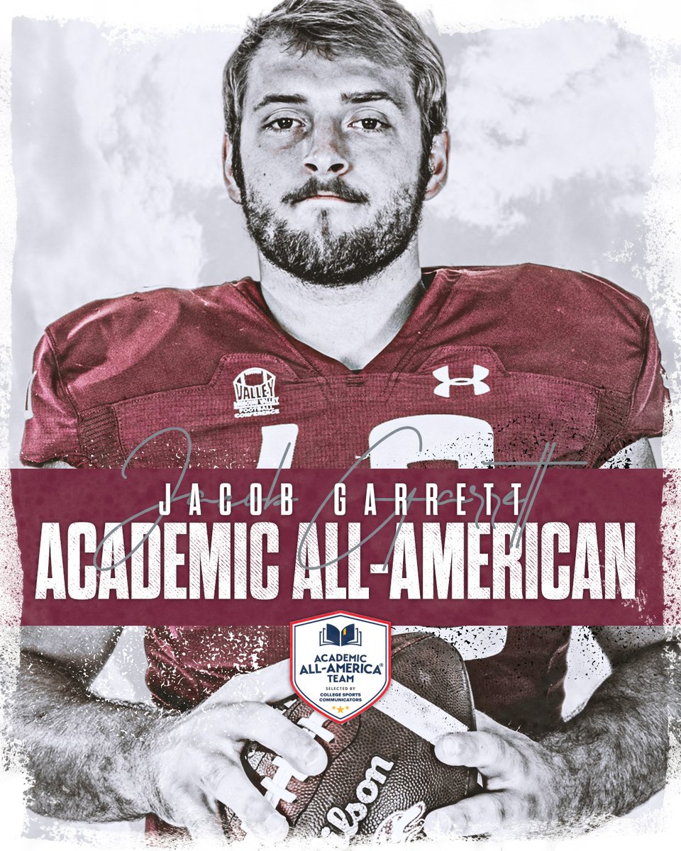 SIU_Football's tweet photo. BREAKING >> Huge honor for @jacob12garrett — named to the Division I Academic All-America team. Only the 14th player in program history to earn the prestigious award.

READ>> https://t.co/fwmZsUVwtV https://t.co/BtWMggwcd5