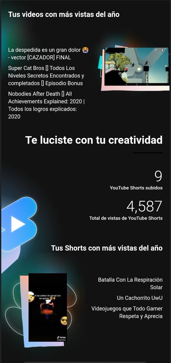 BegemonTh's tweet image. Mi primer boletín anual estoy feliz por esto, #MyYearOnYouTube.

Muchísimas gracias a todos los que me han ayudado a crecer y seguir avanzando, y como se dijo en una peli, un grano de arena es poco pero muchos granos de arena pueden crear un gran desierto. 

Feliz navidad a todos
