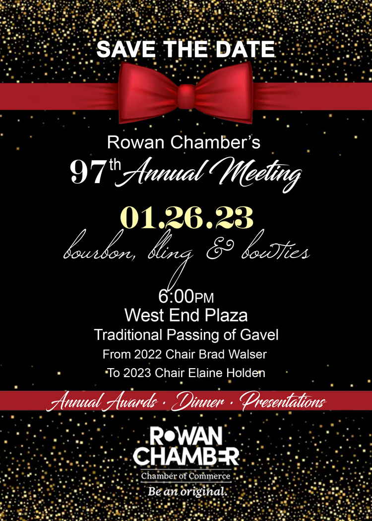 Join us for the 97th Annual Meeting "Bourbon, Bling &amp; Bowties" on Thurs., Jan. 26th, at the West End Plaza Event Center!