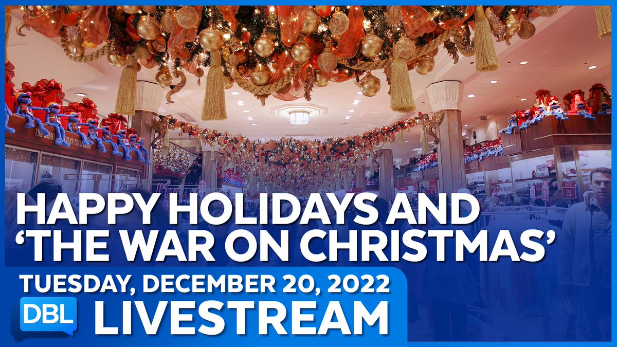 🔴DBL IS STREAMING:
▶️youtu.be/1ZG2hvb-1LQ

➡️Does Saying 'Happy Holidays' Overshadow #Christmas?
➡️#Trump Referred to Justice Dept. for Four Criminal Charges 
➡️ <a href="/CAniskovich/">Celia Aniskovich</a> &amp; <a href="/thischairrocks/">Ashton Applewhite</a> Join Us Live!

w/ <a href="/SamSchacher/">Sam Schacher</a> <a href="/aljackson/">Al Jackson</a> <a href="/EricaCobb/">Erica Cobb</a> &amp; <a href="/toryshulman/">Tory Shulman</a>