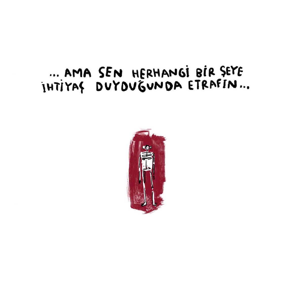 etrafın sarıldı, boşlukla.