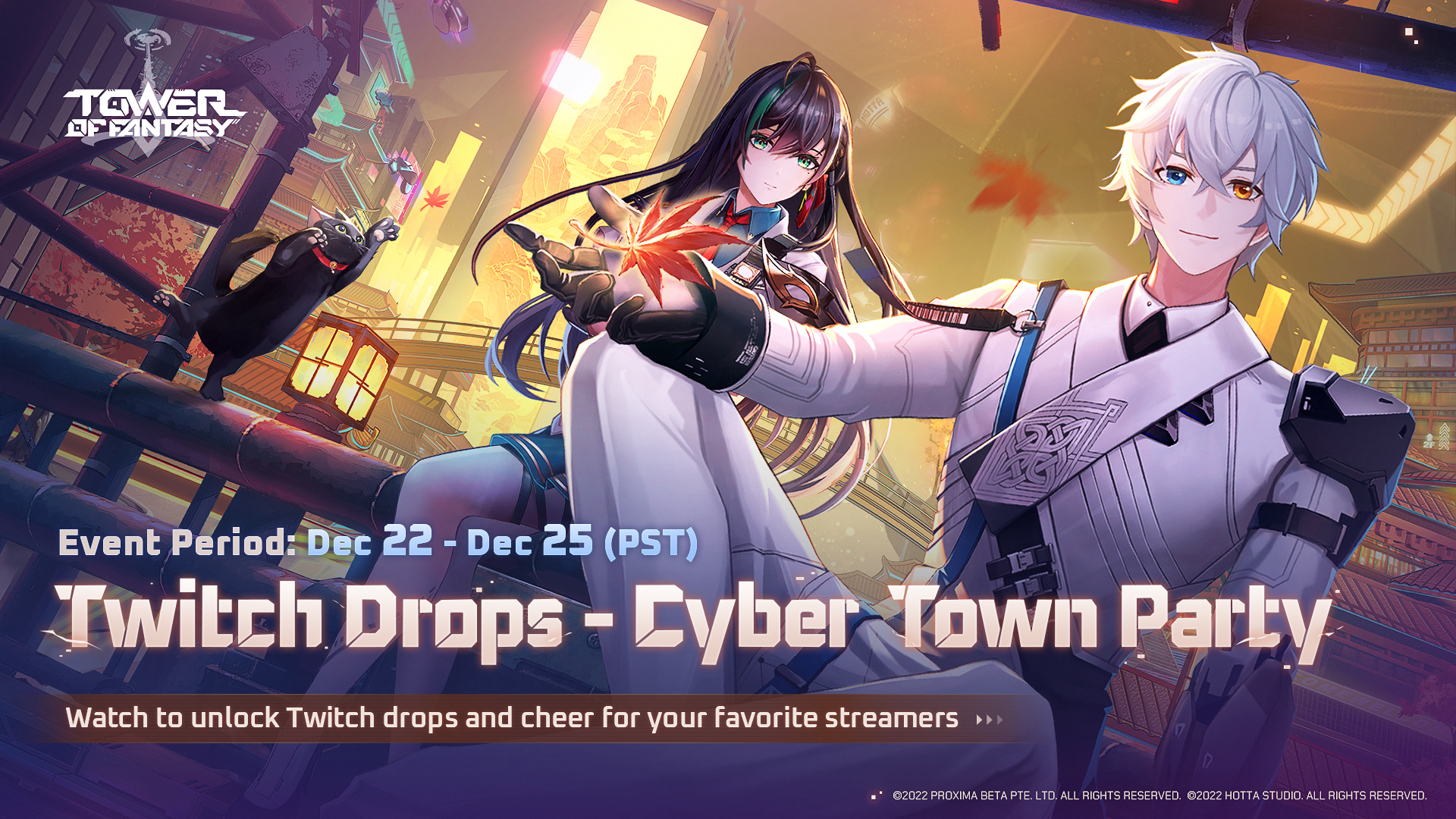 Tower of Fantasy on X: 🥳 Join the Cyber Town Party in #TowerofFantasy and  win REWARDS from your favorite streamers with Twitch Drops ON! Keep an eye  out for the secret #ToF