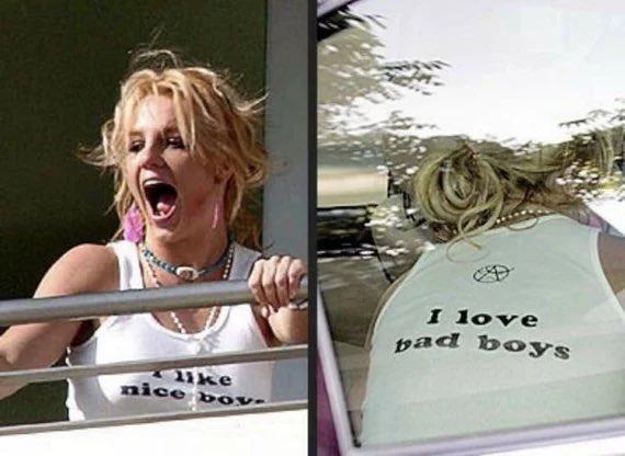 britney spears and her graphic t-shirts