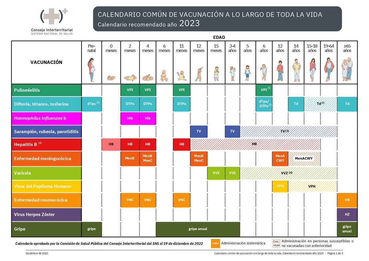 sanidadgob's tweet photo. 🔴 Publicado el Calendario Común de Vacunación a lo largo de toda la vida para 2023.

✔️ Aprobado por el Consejo Interterritorial del SNS celebrado el 19/12/2022 en Mérida.

Accede🔗https://t.co/N6pN1R6NyY

#Vacunación https://t.co/KTQtUN9LVV