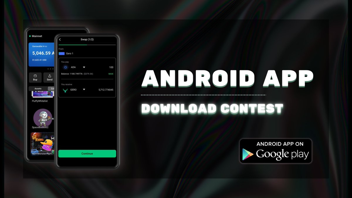 Download GeroWallet and you could win 10,000 $GERO!

3 Winners 🏆

How to enter:
1. Download GeroWallet for Android play.google.com/store/apps/det…
2. Post a screen shot of your GeroWallet screen
3. Like &amp; Retweet this post
4. Tag 3 friends in the comments!

72 hrs to enter! And GO!