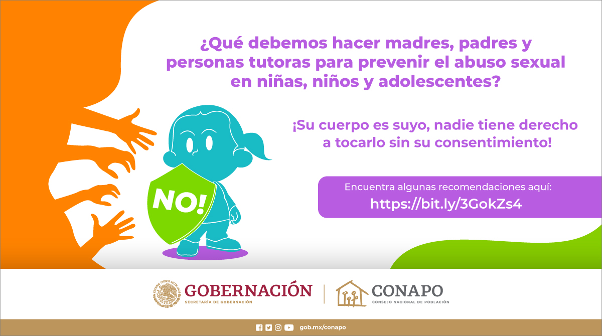 CONAPO_mx's tweet photo. Prevenir el abuso sexual en niñas, niños y adolescentes es responsabilidad de toda la sociedad; sin embargo, madres, padres y personas tutoras, como principales educadores, deben ser protagonistas.

Consulta la siguiente #infografía: https://t.co/aI0DBIBZpk https://t.co/n5dJQaJhsA