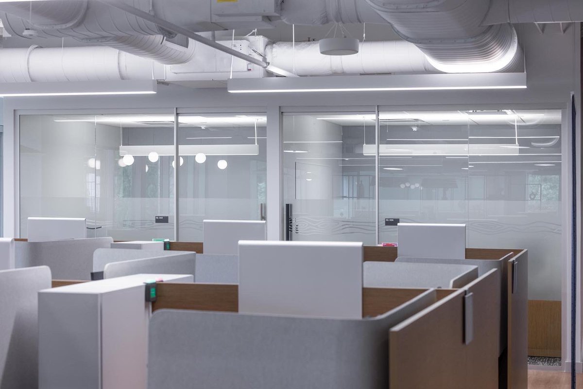 thinkAGYL's tweet photo. From architectural glass walls and doors, to acoustic products and solutions, our specialized team focuses on custom solutions that create and inspire. Here are a few shots from a recently completed project at the TIAA Headquarters in Charlotte, NC. 

https://t.co/78WXyUEhro https://t.co/w8oiL2d6wY