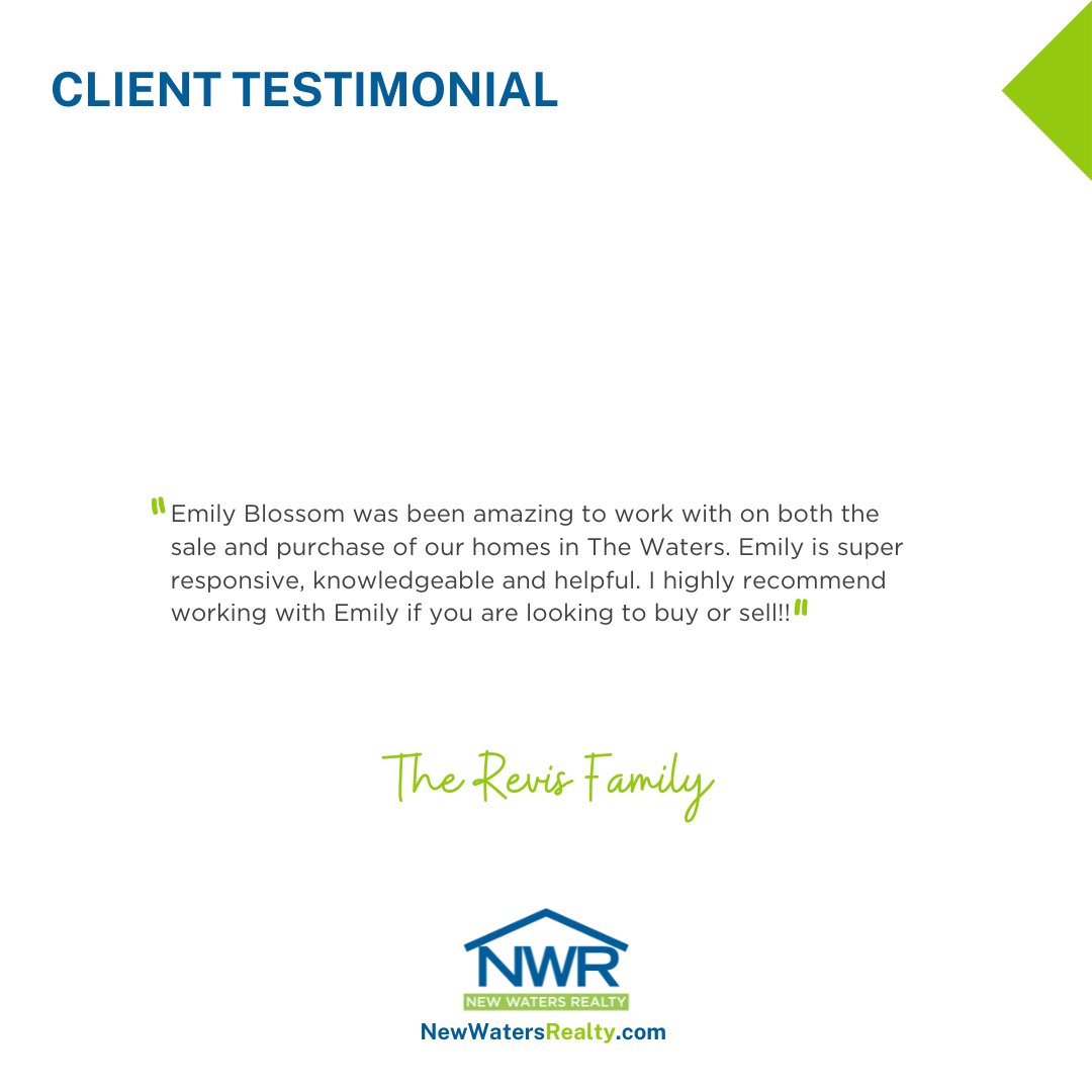NewWatersRealty's tweet photo. Another great experience with a New Waters Realty agent! Contact us today for all of your real estate needs. We'd love to help! 
https://t.co/XyPHp50hX7

#newwatersrealty https://t.co/gzcK23Ddjd