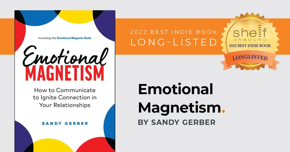 shelfmagazine's tweet photo. Time for another Long-Listed winner from our 2022 Best Indie Book contest 💃⚠️ This post is dedicated to Emotional Magnetism by @SandyGerber, read about hers and all other Indie book winners in our new issue. #indiereads #WritingCommunity  https://t.co/Tg9M1a8nqD https://t.co/hvVGQXnurV