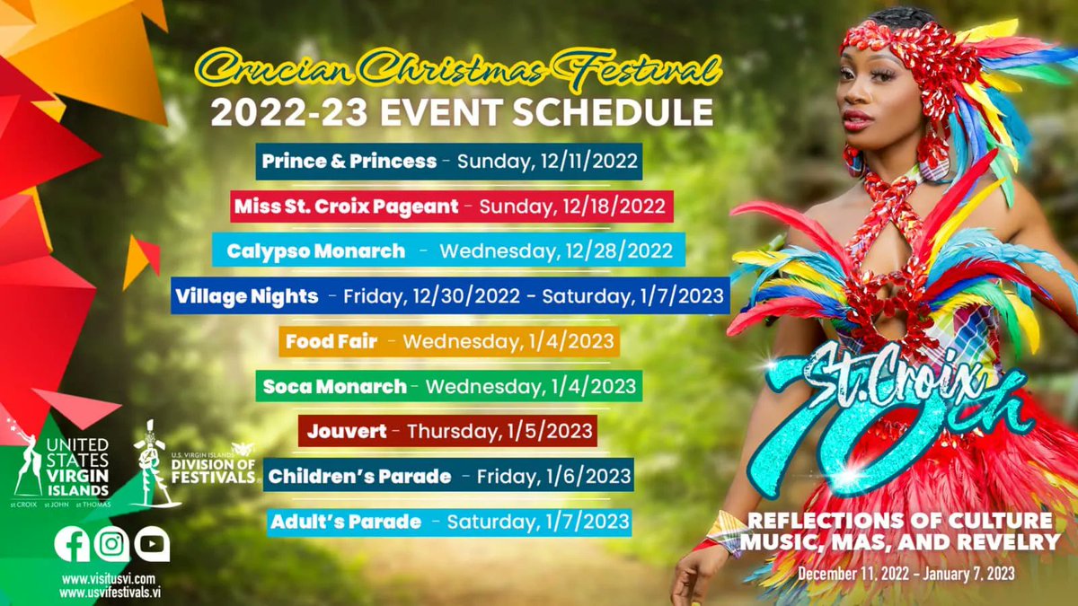 The Crucian Christmas Festival Season has finally started! The Department of Tourism and the Division of Festivals have put together a ram-packed schedule that is sure to be a good one in the first festival since the 2020 pandemic.
