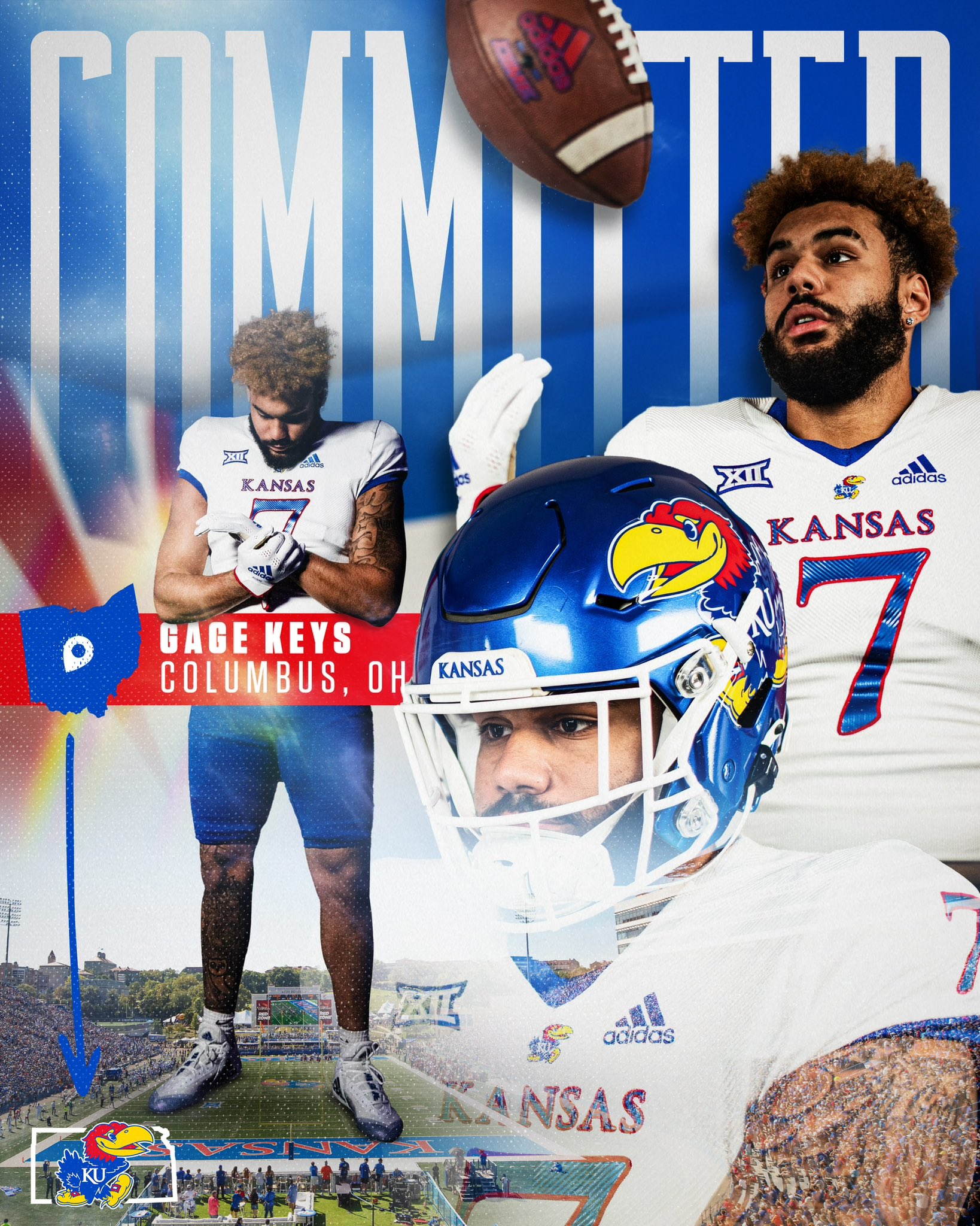 Gage Keys on Twitter to KU_Football … ready to work🤝🏾💙 
