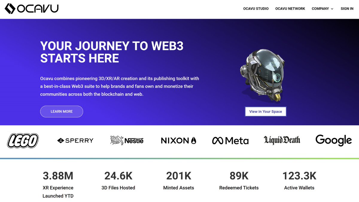 Have you checked out ocavu.com recently? Our new interactive site is live just in time for the new year. 

#Ocavu #web3 #ar #augmentedreality #saas #web3unleashed