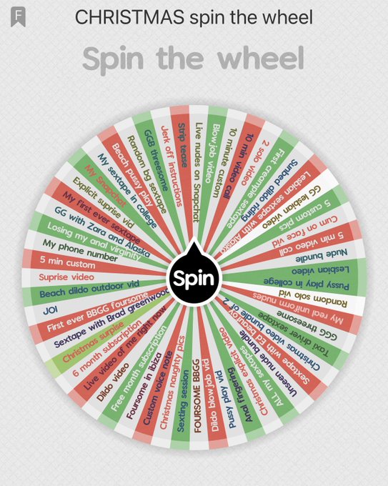 Christmas spin the wheel game going down on my onlyfans😈🎄 https://t.co/sltqns1NH2
