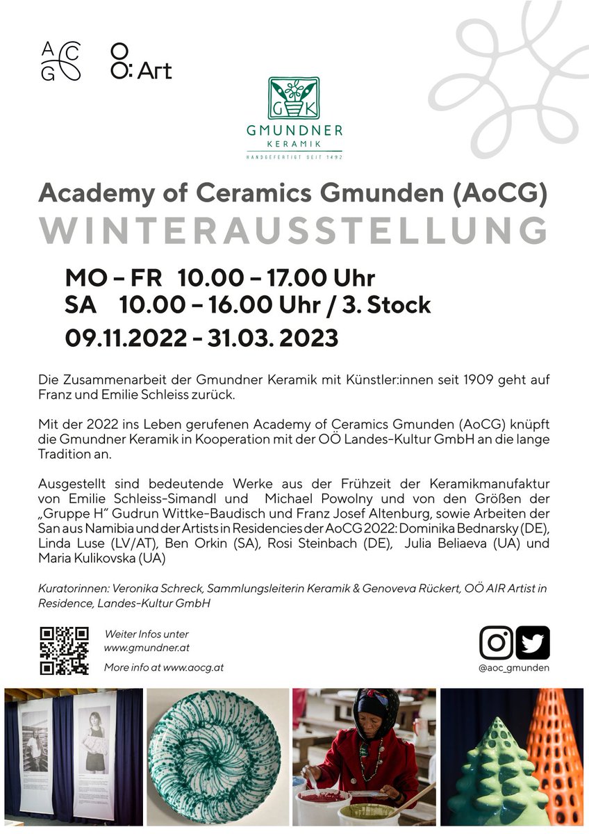 Academy of Ceramics Gmunden #gmunden #academyofceramics #ferienwohnungenp2gmunden #traunsee #traunstein #gmundentraunsee #ferienwohnungenp2  #ferienregionalmtal #traunseealmtal #traunseetram #gmundnerkeramik