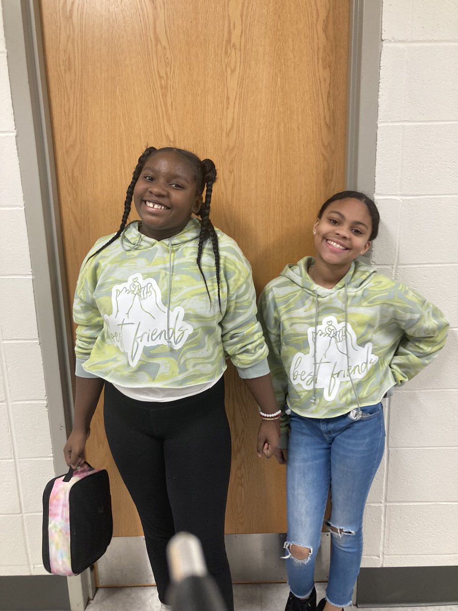 Twin day at IT today! I love these hoodies. #itbebrave