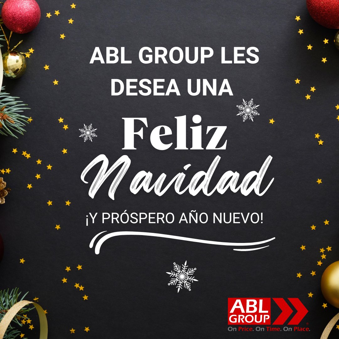 ABL_Group_'s tweet photo. ABL Group les desea una muy feliz navidad y prospero año nuevo!!
#forwarder #comercioexterior #navidad #añonuevo #logisticainternacional #importaciones #exportacion https://t.co/IYGj1dXbEd