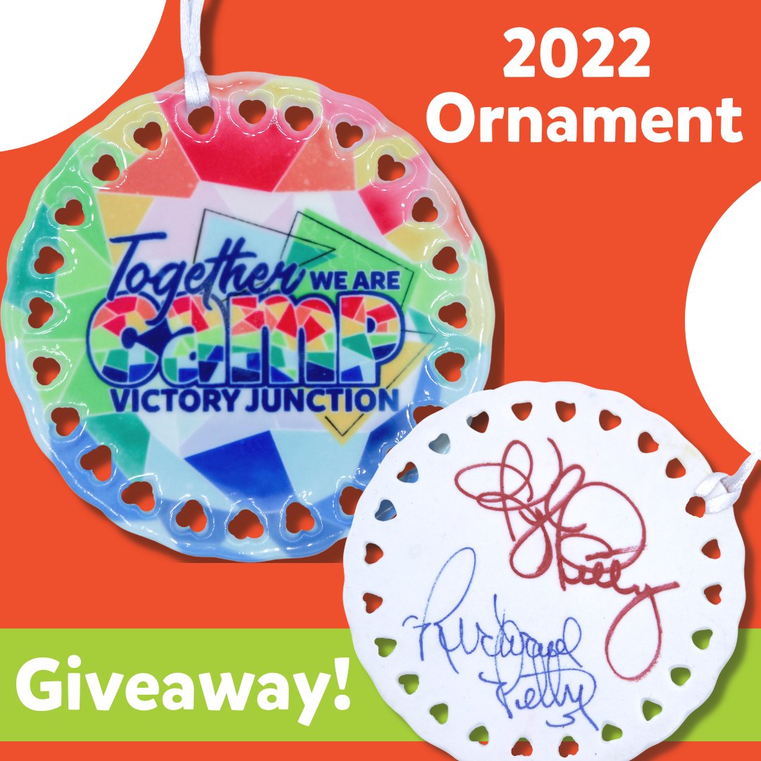 VictoryJunction's tweet photo. We have an extra special holiday giveaway! One winner will receive this Together We Are Camp ornament signed by Richard and Kyle Petty!🎁

To enter, make sure you follow us, retweet this post, and tag a friend! This giveaway ends Thursday, December 22nd at 12:00PM EST! Good luck! https://t.co/cGWHjSbVZ0