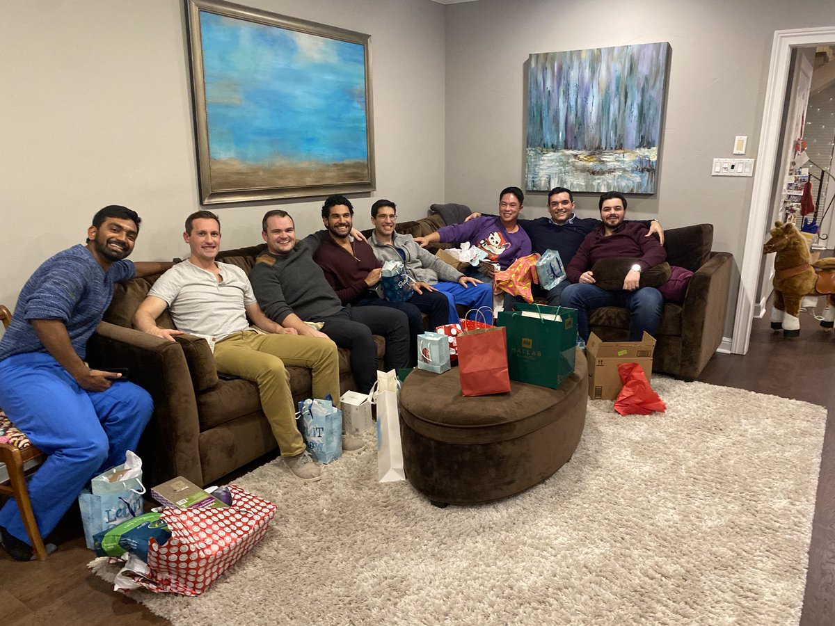 Enjoyed hosting the residents for their annual holiday gift exchange. Gifts ranged from practical (stovetop espresso machine) to questionably urology themed (still trying to figure out why anyone needs a banana washer)