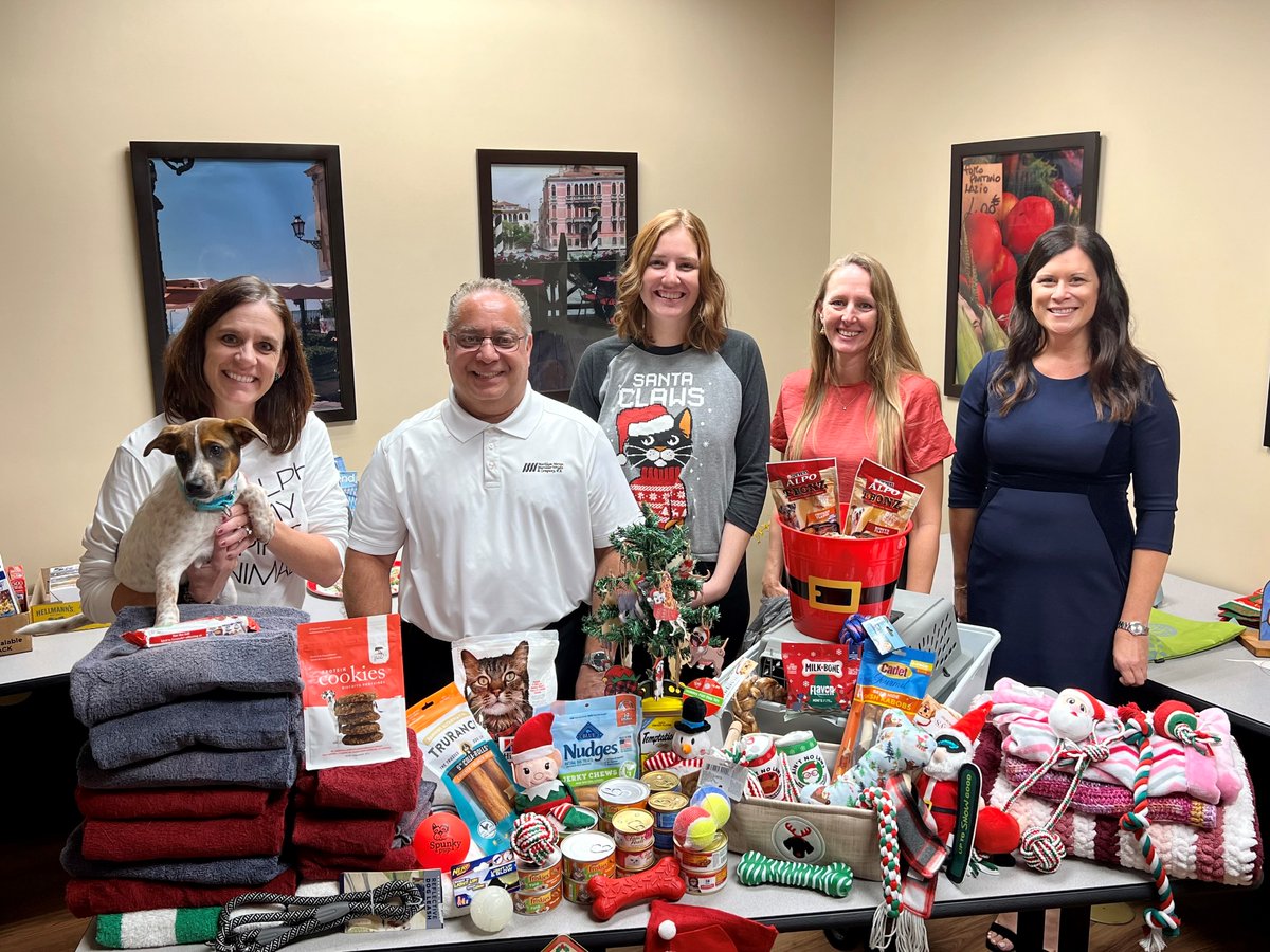 MNMW's tweet photo. Our team had fun with the "Deck The Paws" competition for the #CapeCoralAnimalShelter! Congrats Pam with the winning desk. The shelter brought a #puppy, Jasper to visit, who is up for #adoption. Visit https://t.co/0KLcBqHoIh for more information
#MNMW #AdoptDontShop #CCAS #Donate https://t.co/ZtMU5jrcLw
