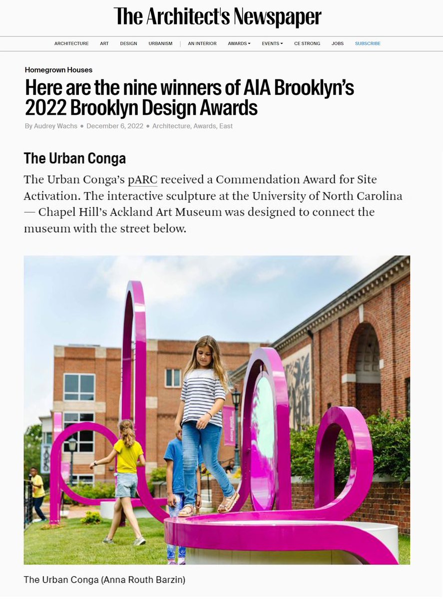 We are honored to announce pARC has won an <a href="/AIABrooklyn/">AIA Brooklyn</a> Design Award for site activation!