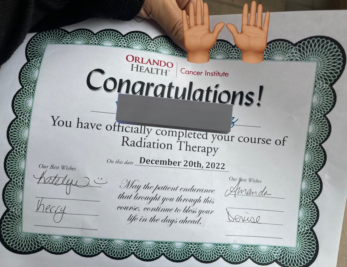 Officially done with my Cancer treatment!!!!!!
