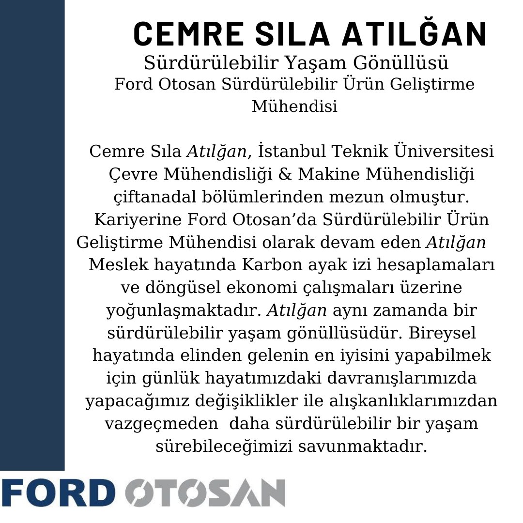 itueconomics's tweet photo. Sustainable Economy Summit Konuşmacılarımızı açıklıyoruz!🔥

S.E.S’e Kulak Ver diyerek yola çıktığımız bu deneyimde Ford Otosan Sürdürülebilirlik Ürün Geliştirme Mühendisi &amp; Sürdürülebilir Yaşam Gönüllüsü Cemre Sıla Atılğan Sustainable Economy Summit sahnesinde bizlerle ! https://t.co/ENTJJmUzXP