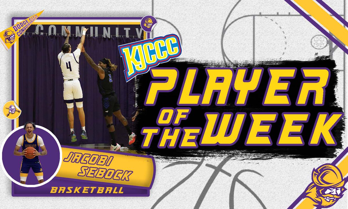 Jacobi Sebock of @GoConqsMBB🏀earned KJCCC DI 'Player of the Week'...he had a double-double with 20pts & 15 reb, along with 2 stls, 1 ast, & 1 blk in win vs Cloud County #GoConqs goconqs.com/news/2022/12/2…