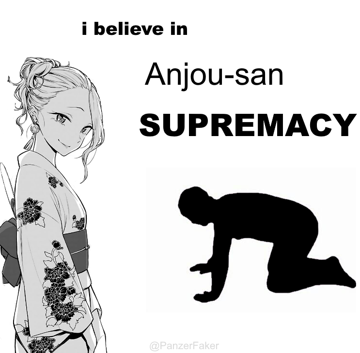 PanzerFaker's tweet photo. I believe in Anjou-san SUPREMACY
#manga #meme #YanchaGalNoAnjouSan #AnjouSan #やんちゃギャルの安城さん #RomCom https://t.co/pKUSZIoLw1