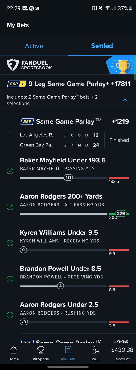 TheCajun_Asian's tweet photo. Made this last night before MNF and it cashed @MCbets__ @br_betting @parlay_bae @flashpicks #MNF #gamblingtwitter #FanDuel #betresponsibly https://t.co/tLwBsWVxyv