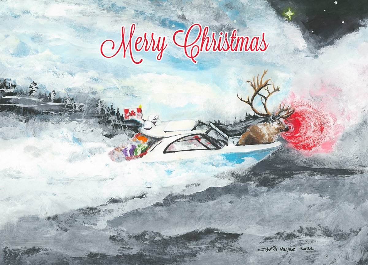 CratesBoats's tweet photo. Merry Christmas from the Crew at Crate’s! We wish you the very best of the holidays and a healthy, happy New Year! Special thanks to our own @chrismeyeronboard for sharing his amazing talent and creating another one-of-a-kind Christmas card for us. https://t.co/kmTiKwMzZV