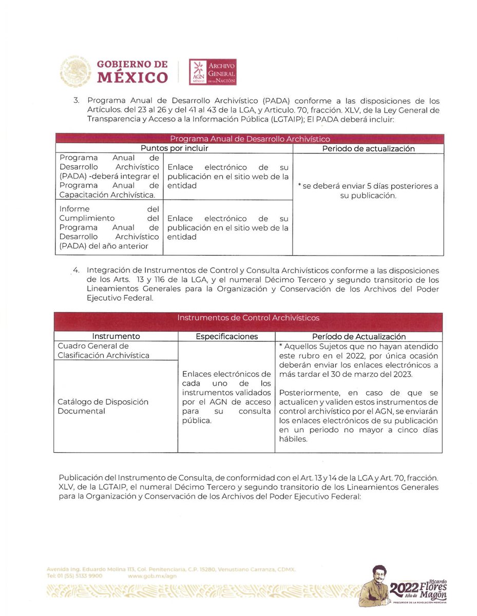 ⚠Atención Sujetos Obligados⚠
Se extiende prórroga al 30/marzo/23 para reportar al AGN el cumplimiento de la Ley General de Archivos.

Si tienes dudas sobre cómo reportar, inscríbete en nuestras asesorías que inician en enero. Consulta todos los detalles en la circular 👇🏽