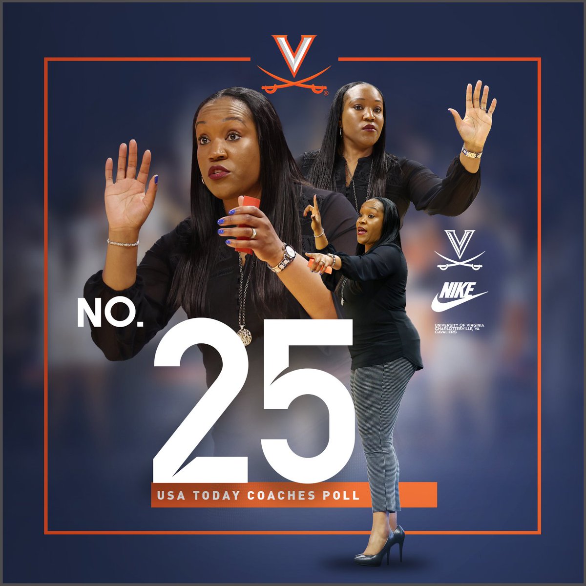 UVAWomensHoops's tweet photo. For the first time since 2010, we are ranked in the @USATODAY Coaches Poll #GoHoos🔶⚔️ #GNSL https://t.co/oZ6hOeWTmZ