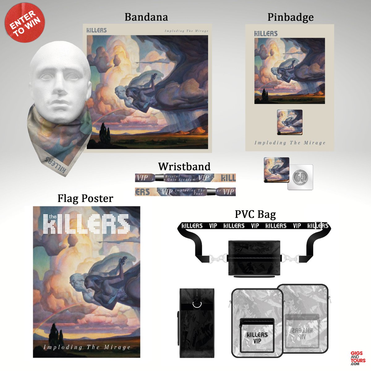 gigsandtours's tweet image. Christmas competition time! 🎅 🎁 

We're giving away some awesome @thekillers Imploding The Mirage UK Stadium Tour goodie bags, including a PVC bag, flag poster, bandana, pinbadge and fabric show wristband! 

To enter, simply like this post, follow us and retweet!