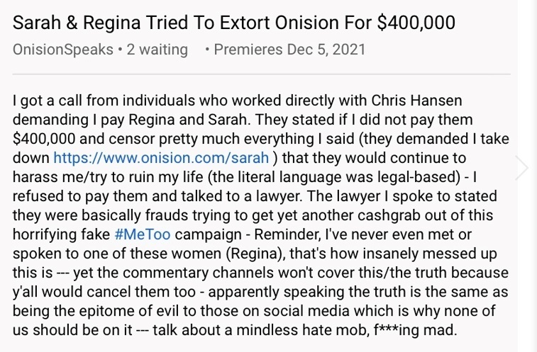 ElOhElBeMad's tweet photo. @polska_suczka He was threatened with a lawsuit so he went quiet online. @Onision is mostly hanging out on his self-made website asking his last remaining fans for donations so he doesn't have to get a real world job. https://t.co/H704MA21jb