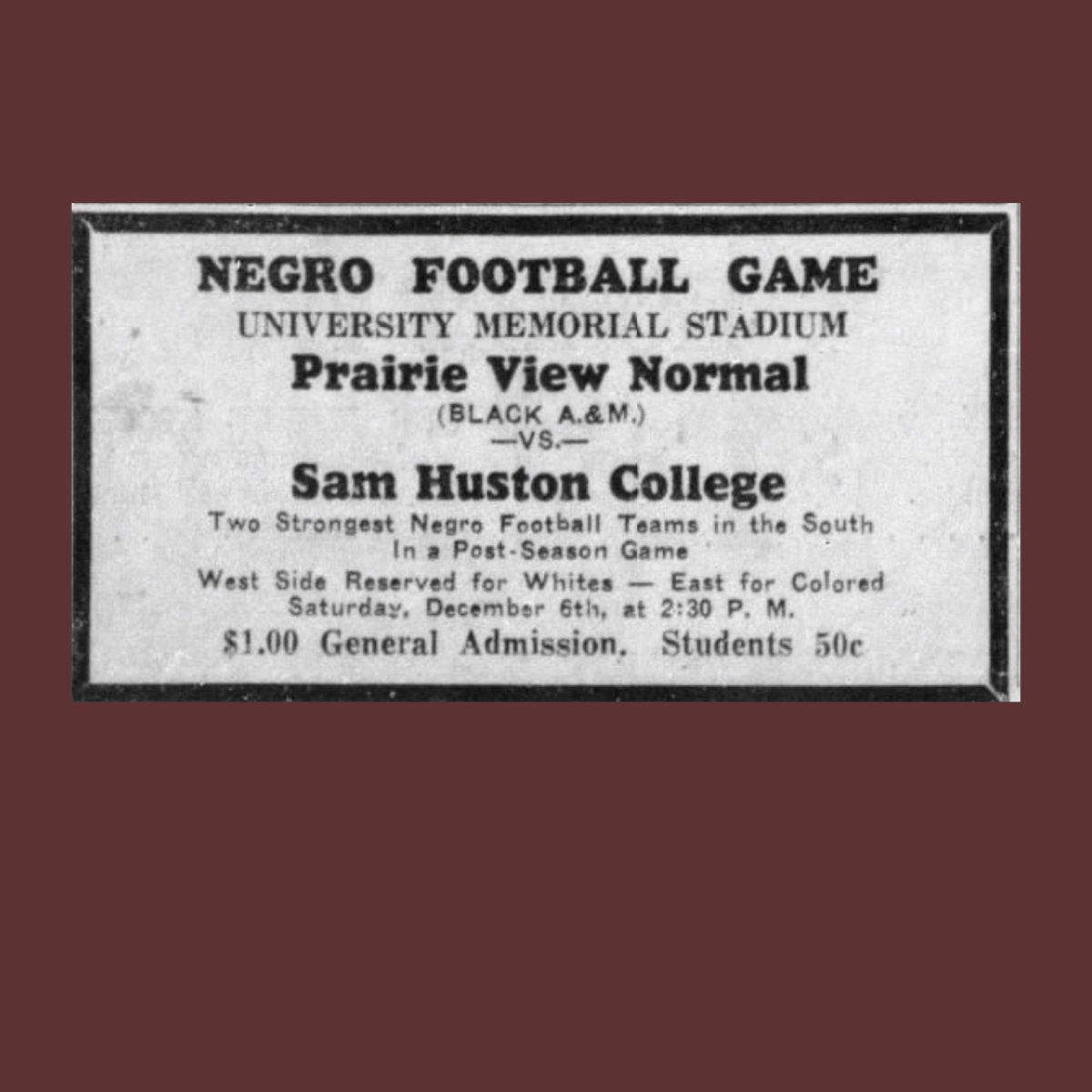 D2HBCUFOOTBALL's tweet photo. We constantly miss the context that HBCU football was the “IT” of Football.
When we forget that we miss a little of our history.
Not only did “integration” take talent it also took white dollars from our school.
White People demanded spaces at our games and paid to see it
A 🧵 https://t.co/1WoRoDKuL1