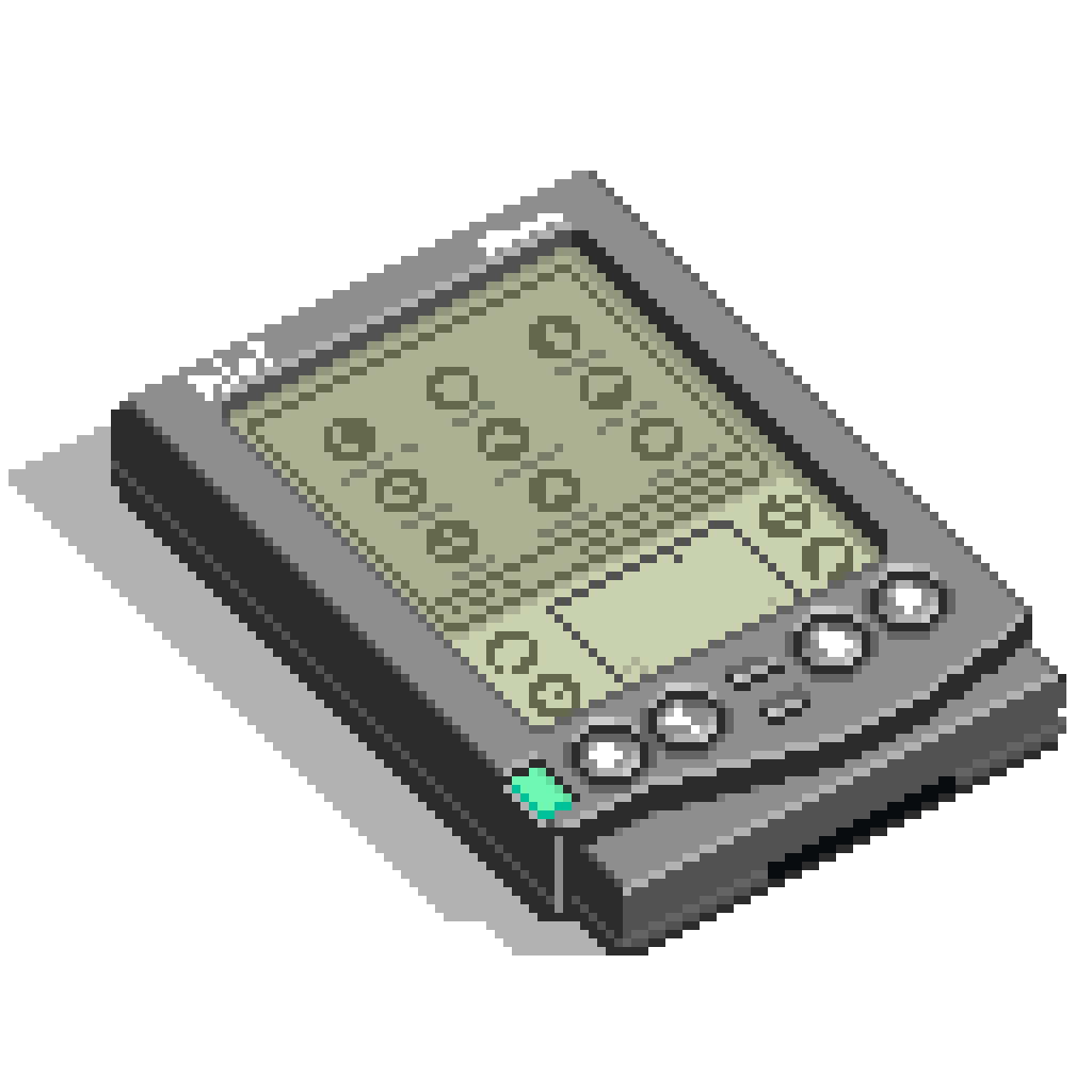 liux_pixel's tweet photo. Palm Pilot 1000 (1996)
Made by USRobotics, and grandfather of iPhone
128x128 px

#pixelart #palm #3com #usrobotics #pda #retro #retrocomputing #portable #mobile #tablet #iphone  #computing #90s #digitalart #digitalillustration #pixel #pixel_ig #lowres https://t.co/mNXuO0J8kl