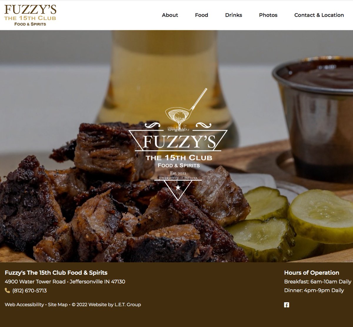 We just launched a new website for Fuzzy Zoeller, former Masters Champion. He purchased a new Hilton Garden Inn and opened a new barbecue restaurant in Jeffersonville Indiana. fuzzysthe15thclub.com.