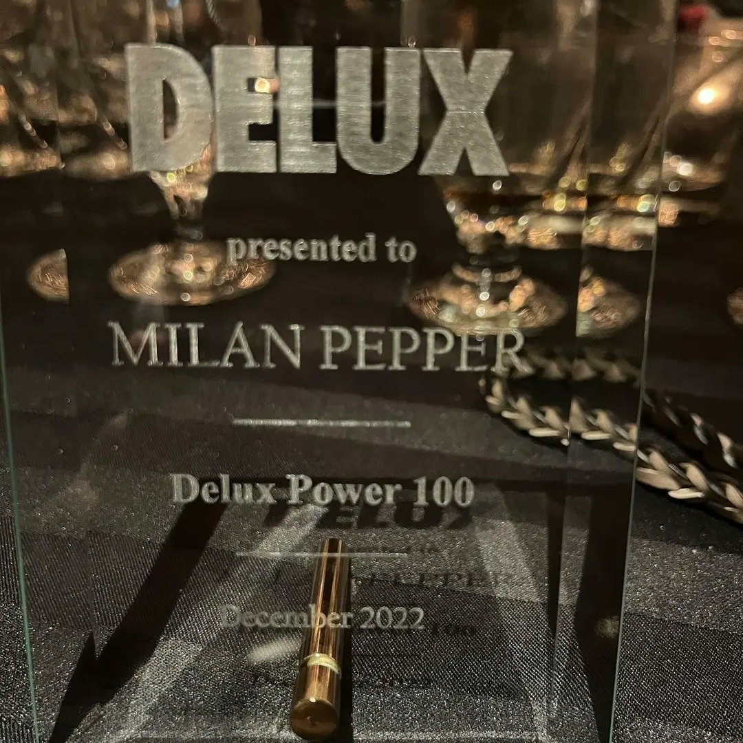 Great time Sunday night. Thanks <a href="/DeluxMagazine/">DELUX Magazine</a> for the award. #trottersnation. #deluxpower100.