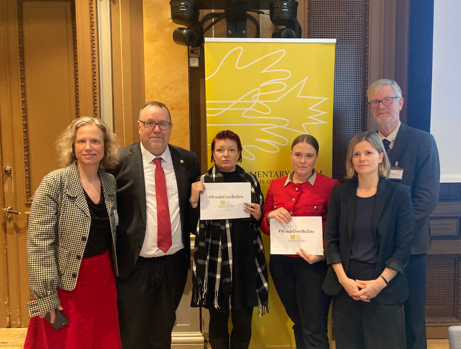ParlForumSalw's tweet photo. Warm gratitude to all panellists &amp; participants for joining @ParlForumSalw’s 20th Anniversary Seminar in @Sverigesriksdag on Dec 14 on MPs' role in reducing illicit #SALW for #Peace. Thank you to hosts Hon. @Olle_Thorell &amp; Hon. Magdalena Thuresson #PFSALW20Years #WordsOverBullets https://t.co/6AssqT6qWw