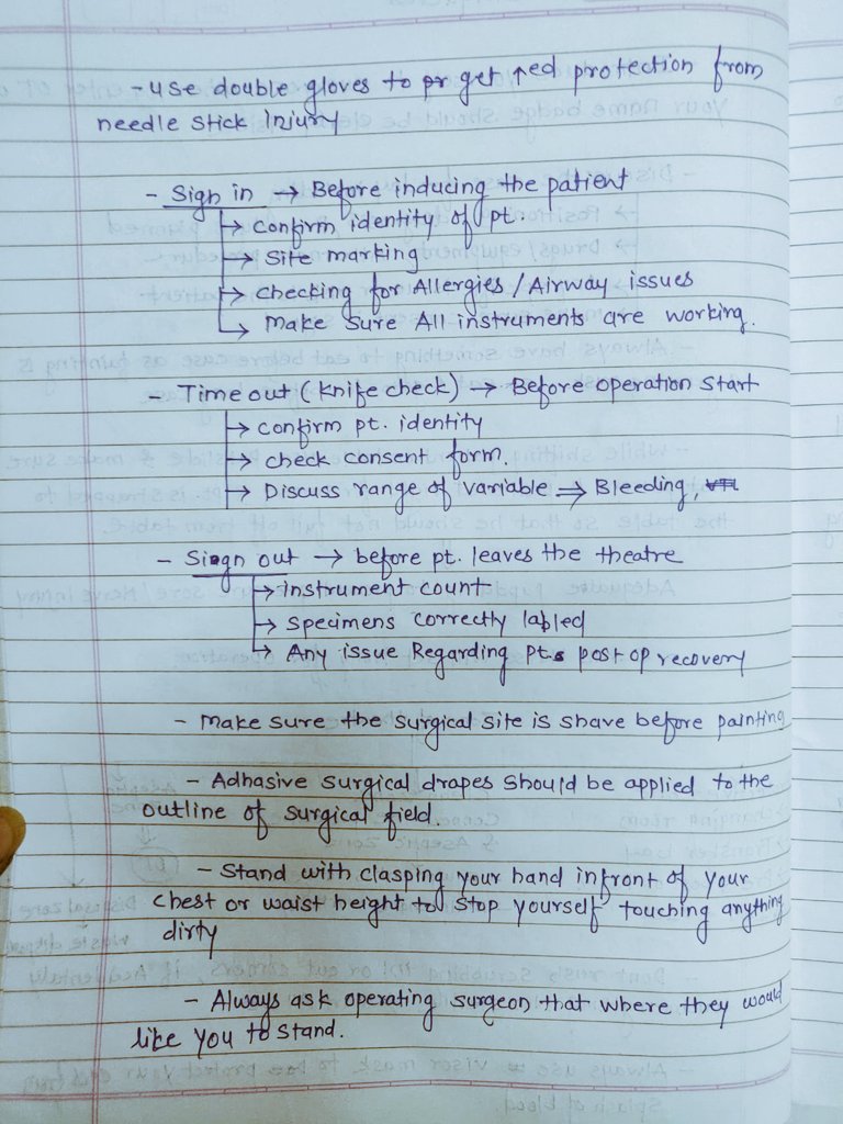 dr_ajit777's tweet photo. Asked the new JR in our unit to write a note on OT etiquettes as he  unknowingly broke sterility today. Impressed with the effort he put in for this. 👇
#surgery ❤️ https://t.co/ZRrHjeQUGS