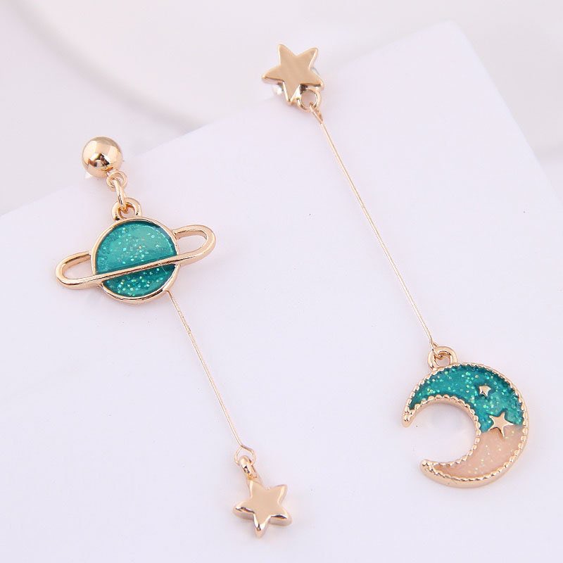 ShineBoutiqueD's tweet photo. Excited to share this item from my #etsy shop: Asymmetrical Saturn Moon Planet Stud Dangle Earrings, Moon Galaxy Earrings #moonearrings #galaxyearrings #cuteearrings https://t.co/kXyN1Yh7gK https://t.co/cO4TGn06eL