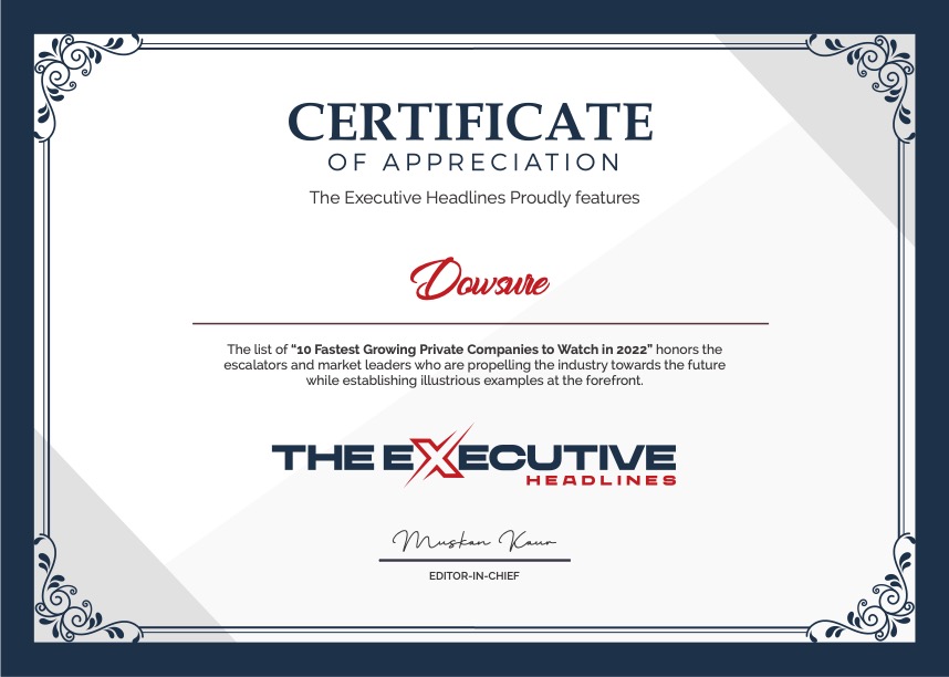 dowsurefintech's tweet photo. Proudly announce that Dowsure is received the honored certificate from @TEHeadlines as one of the finalists in the "10 Fastest Growing Private Companies to Watch in 2022."
We would like to shout out a big THANK YOU to everyone who supports us along the way. #thankyou2022 https://t.co/N208UwN1Hp