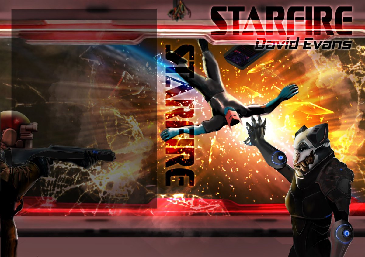 CCWorkfloor's tweet photo. @SorinaHiggins These are my design, the 2nd cover is my WIP cover for my Sci-fi series Starfire. #ccworkfloor I’d say it’s always worth paying an artist. If your fantasy or sci-fi I’d prob illustrate a cover for £200. You say what you want, I’ll mock a few designs, you pick one, I draft it https://t.co/WdYFhyQMDN