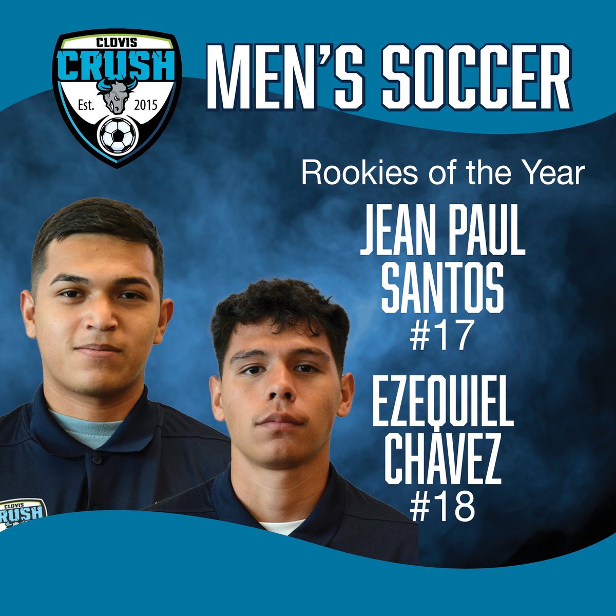 Congrats to JP and Cheque for their exceptional first seasons at Clovis Community. #vamosCrush!