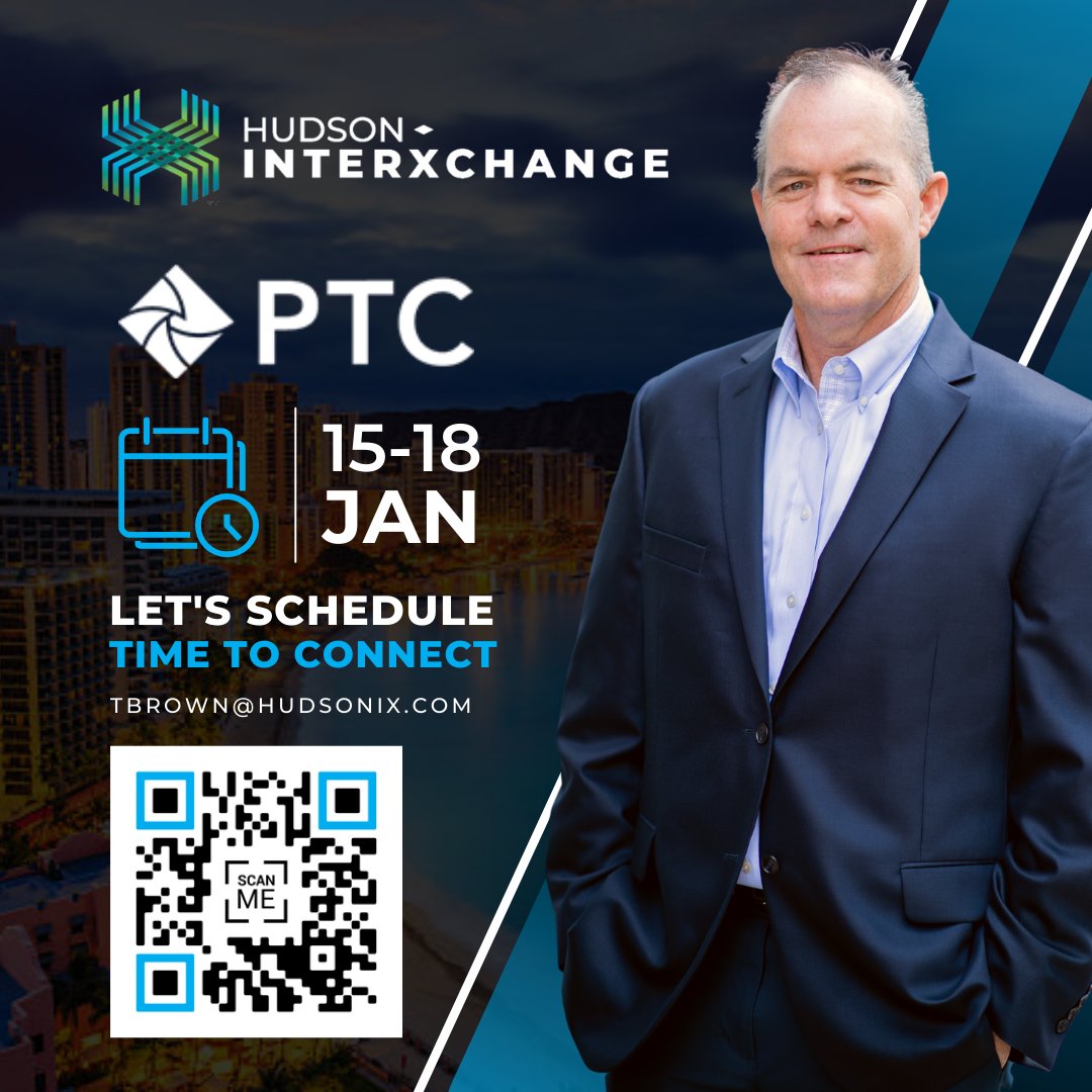 NyInterxchange's tweet photo. The @Hudson Interxchange is gearing up for PTC 2023 in Honolulu January 15-18!
Let's get some time on the calendar to connect!
Contact me at tbrown@hudsonix.com
or call 516-528-1592 to schedule a meeting! #PTC23 #NYDATACENTER https://t.co/frDKxcoVAa