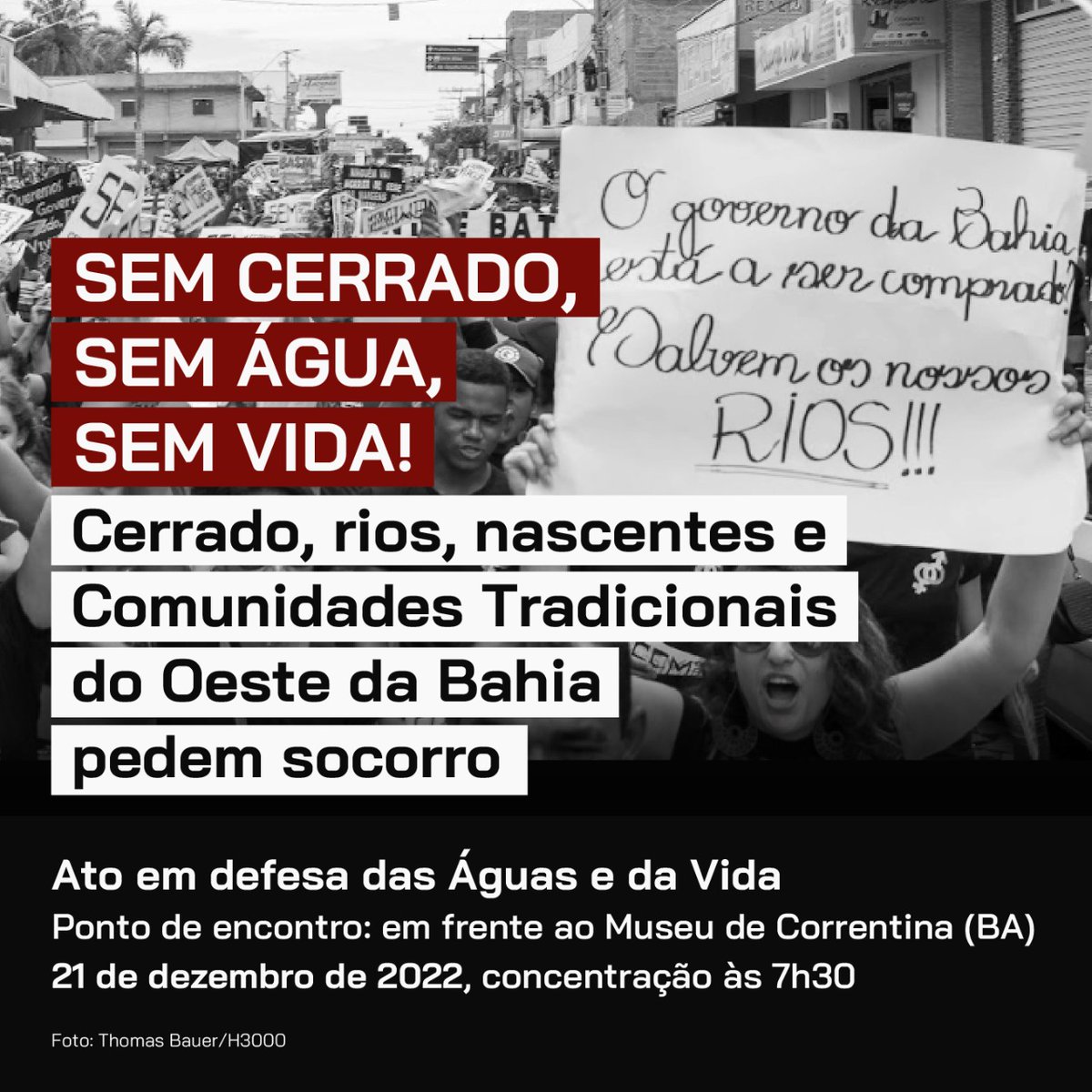 cptnacional's tweet photo. ✊🏿💧 PELAS VIDAS E PELAS ÁGUAS DO OESTE DA BAHIA!

Amanhã (21) comunidades de Fundo e Fecho de Pasto, organizações e movimentos sociais do Oeste da Bahia convocam a população do campo e da cidade para o ato contra as violências que assolam as comunidades tradicionais na região. https://t.co/x8cOZotvqG