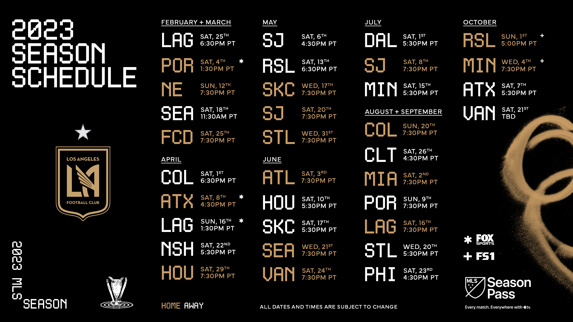 LAFC on Twitter "Don't miss a match. Sync our schedule to your phone