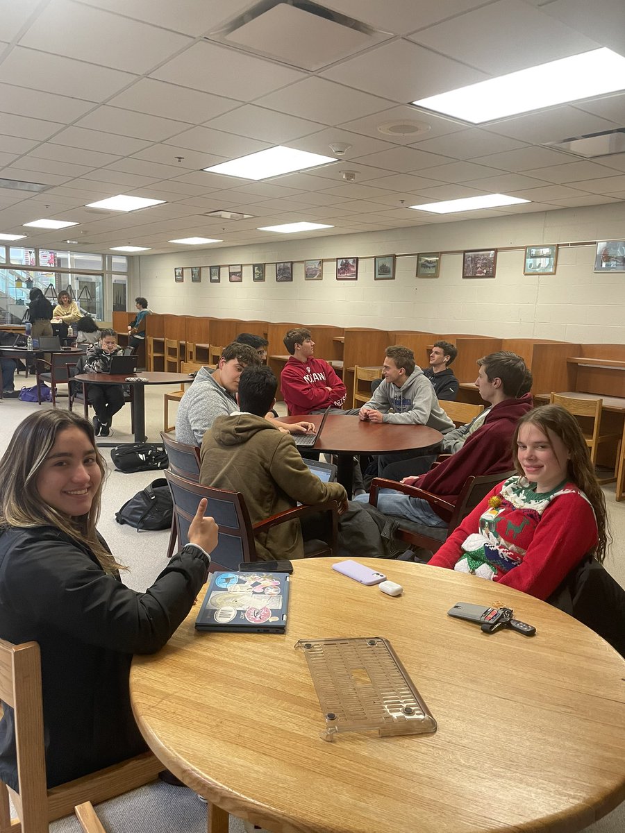National Honor Society tutoring in the media center doing BRB Tuesdays and Thursdays <a href="/kcrebasehps/">Karen Crebase</a> <a href="/DerekAtherton1/">Derek Atherton</a> <a href="/hopedalejshs/">Hopedale Jr-Sr HS</a> <a href="/nhs_hopedale/">Francis I. Wallace Chapter 📚</a>