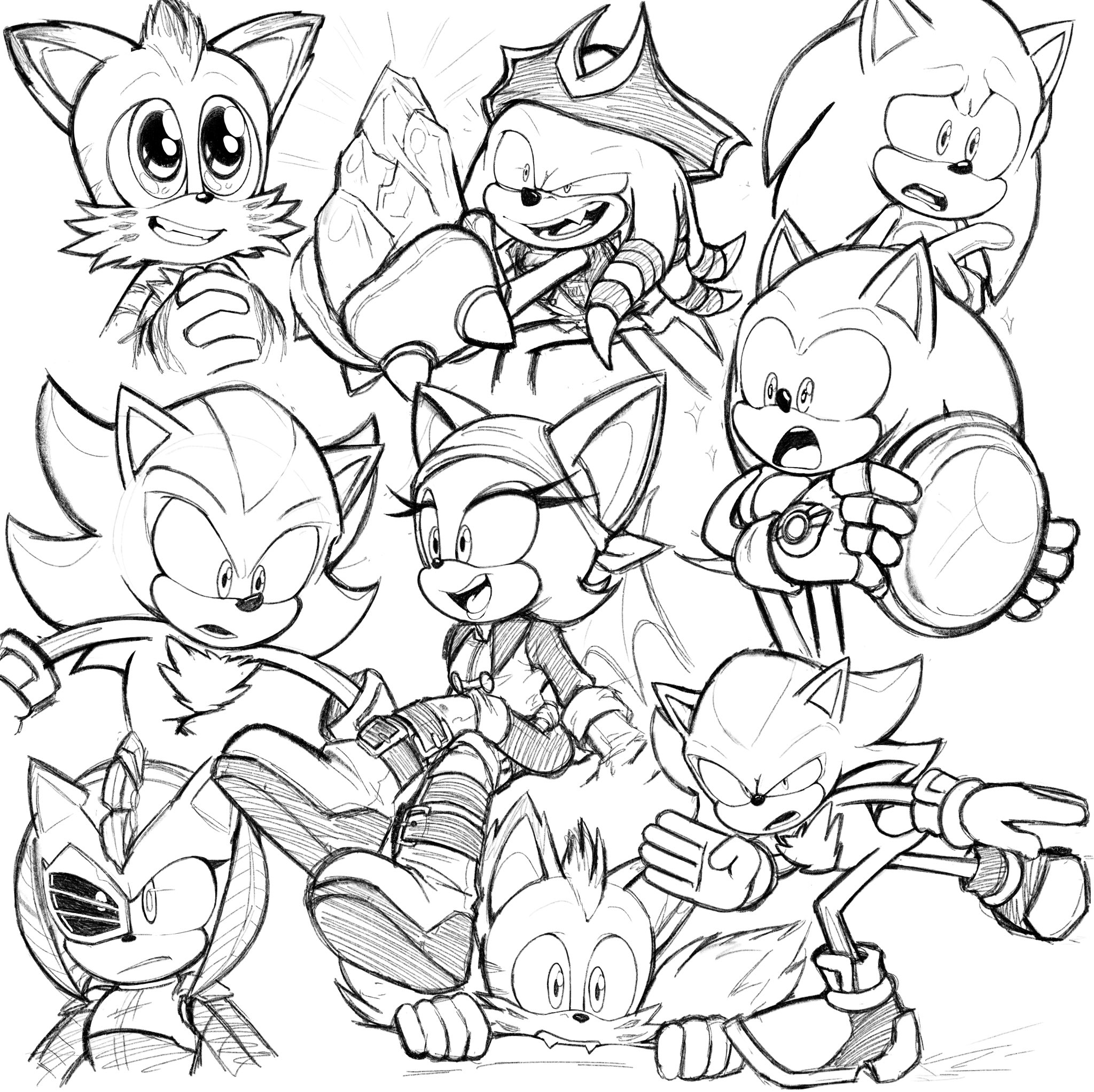 Sonic Prime Coloring pages 