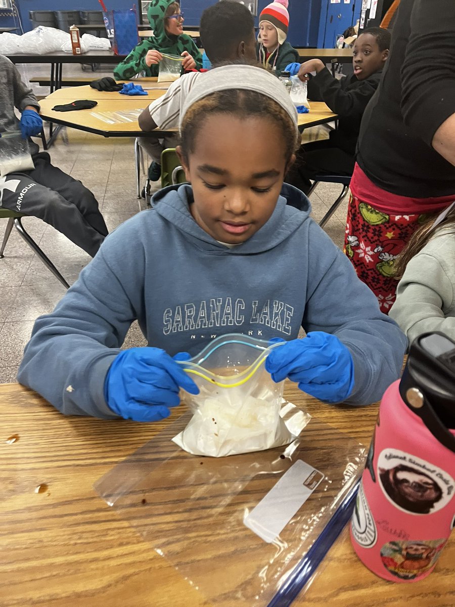 beccanson's tweet image. Today we read by the virtual fireplace and made ice cream. 🍨